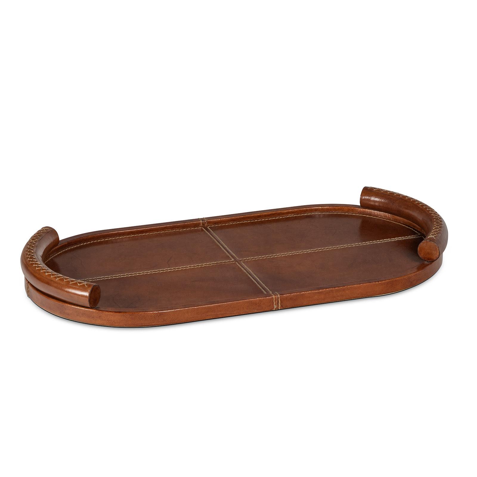 Forte Leather Tray Oval | Regina Andrew Detroit